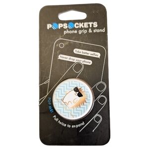 POPSOCKETS PHONE GRIP & STAND- LIGHT BLUE CHEVRON WITH HEDGIE'S HOMETOWN HEROES